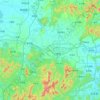 Mapa topográfico Guangde, altitud, relieve