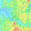 Mapa topográfico Hamburg, altitud, relieve