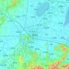 Mapa topográfico 溧阳市, altitud, relieve
