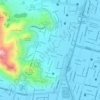 Mapa topográfico Plaza 10 de Febrero, altitud, relieve
