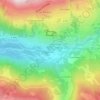 Mapa topográfico Les Usclas, altitud, relieve