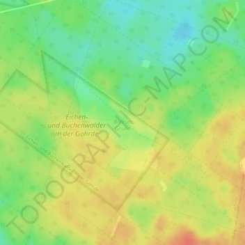 Mapa topográfico Breeser Grund, altitud, relieve