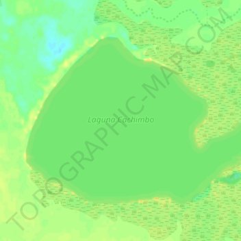 Mapa topográfico Laguna Cachimbo, altitud, relieve