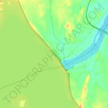 Mapa topográfico Matatila Dam, altitud, relieve