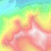 Mapa topográfico Map Glacier, altitud, relieve