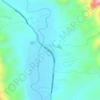 Mapa topográfico San Isidro, altitud, relieve
