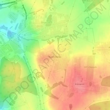 Mapa topográfico Кунисниково, altitud, relieve