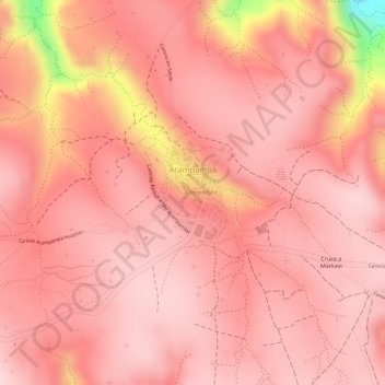 Mapa topográfico Arampampa, altitud, relieve