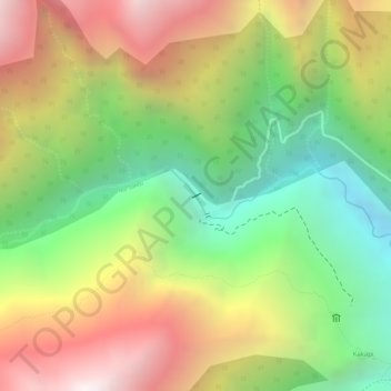 Mapa topográfico Represa de Cacapi, altitud, relieve
