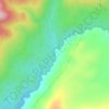 Mapa topográfico Río Villegas, altitud, relieve