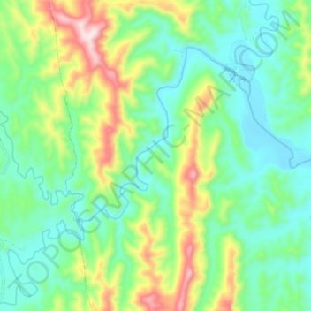 Mapa topográfico Rio Parapeti, altitud, relieve