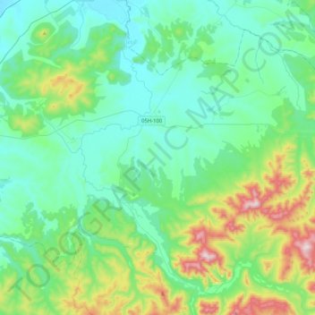 Mapa topográfico Илистая, altitud, relieve