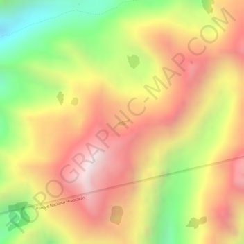 Mapa topográfico Laguna Huachucocha, altitud, relieve