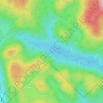Mapa topográfico Lac Beauregard, altitud, relieve