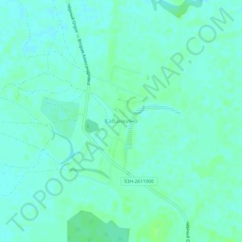 Mapa topográfico Кабанкино, altitud, relieve