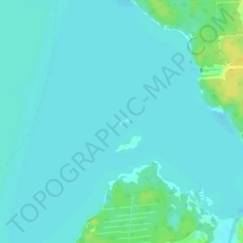 Mapa topográfico Северный березовский остров, altitud, relieve