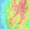 Mapa topográfico Benguet, altitud, relieve