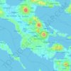 Mapa topográfico Albay, altitud, relieve