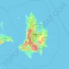 Mapa topográfico Catanduanes, altitud, relieve