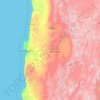 Mapa topográfico Región de Antofagasta, altitud, relieve